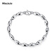 Miss JuJu pt950 platinum bracelet for men, platinum olive bead bracelet for women, fashionable shiny bracelet, weight 9.59g, length 21cm, thickness about 6mm