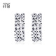 Misu PT950 Platinum Earrings for Women Platinum Laser Small Circle Flowers Super Flash Row Diamond Personalized Earrings Christmas Gift Weight 2.9-3.1 Grams