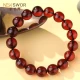 New jewelry industry light luxury brand natural amber beeswax round beads bracelet Baltic blood amber bracelet single circle Buddha beads men's jewelry gift gift versatile men and women with certificate [couple recommendation] 11-11.99mm