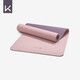 Keep stretch mat yoga mat, entry-level two-color thickened lengthened fitness mat, anti-slip yoga jumping mat TPE 12801 classic 61cm pink/purple-7mm