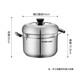 SUPOR steaming flavor multi-bottom 304 stainless steel soup steaming multi-purpose steamer 24cm single layer steamer SZ24S1