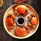 Live crabs Lake fresh Yangcheng hairy crabs whole female 3.3-3.6 pairs 8 pieces with rope feet removed fresh stock fresh aquatic products extra large crab gift seafood gift box