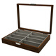 Xiyi verres de rangement Lunettes de soleil Lunettes de soleil Souettes à affichage multi-grilles Grain Poussières anti-poussière Verres portables Rack 8 verres de grille Intérieur gris 35 * 26 * 7,5 cm