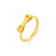 Erli 999 Pure Gold Bow Gold Ring Women's Fixed Mouth Newly Launched Fashionable Exquisite Ring for Your Girlfriend Twist Arm Bow Ring 0.73g Size 10
