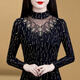 Paired white half turtleneck lace base shirt for women in autumn and winter new women's top 2024 inner wear can be worn with fleece on the outside. 841 thin model 3XL [suitable for 130-145Jin [Jin equals 0.5 kg]]