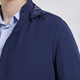 YOUNGOR single executive jacket men's stand-up collar hooded removable single jacket polyester fiber not easy to wrinkle, shape-keeping, elastic and durable VJJK424974FQA navy blue M 170/92A
