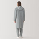 Muji Labo Men's Men's Cashmere Mlean Hooded Woolen Coat Veste d'hiver AF011A4A GREN LIGHT L (175 / 100A)