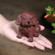 Yuehu Mingqing Yixing purple sand tea pet cute dog ornaments handmade can raise tea tray accessories tea play hair pulling and wealth making puppy