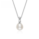 Moonlight 925 silver freshwater pearl pendant 8-9mm drop-shaped pearl pendant single birthday gift for elders