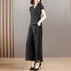 JYMMU Guangzhou Thirteen-Long Women's High-end Summer Two-Piece Set Women's 2024 New Style Temperament Slimming Belly Black 1416# 2XL 116-130Jin[Jin equals 0.5 kg]
