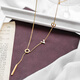 Fat Donglai same style AU750 color gold pendant necklace 18K gold LOVE letter female rose gold 2024 new gold K yellow l gold LOVE necklace
