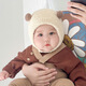 Tutu Dawen Baby Hat Autumn and Winter Baby Hats 0-6-12 Months Warm 3-Year-Old Male and Female Baby Ear-protecting Plush Pullover Hat Small ball beige + headband with good elasticity Head circumference 38-48cm (recommended for 0-2 years old)