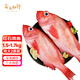Selling fish Qilang red grouper net weight 3.2 Jin Jin equals 0.5 kilogram -3.4 Jin Jin equals 0.5 kilogram, a total of 2 sea-caught fresh frozen bigeye, whole rich fish