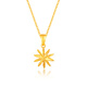 Mengjinyuan 18K gold pendant, 750 gold sparkling star pendant for girlfriend, birthday gift for Valentine's Day, pendant - about 0.55g