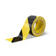 Mandelai warning yellow and black zebra crossing tape 2 rolls color safety ground label fire PVC about 18 meters long