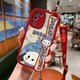 WAIDM suitable for oppok9s mobile phone case new oppok9pro protective cover crossbody wristband lanyard opk9x lambskin soft shell opk9 full-inclusive women's k9pro protective cover [anti-fall-proof skin white] HH1473 OPPO K9s