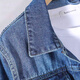 JEANSWEST denim jacket men's 2025 autumn soft and comfortable trendy lapel jacket men's dark blue XL