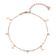 Fat Donglai's same 18k rose gold anklet 18K gold star and moon anklet for women AU750 gold inlaid with diamonds gold chain feeling light K yellow l gold star and moon anklet