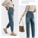Bonaling maternity pants wears jeans, loose drawstring dad pants, Harun wide-leg pants, small casual pregnancy suit, maternity pants [drawstring style] XL code 120Jin [Jin equals 0.5 kg]-135Jin [Jin equals 0.5 kg]