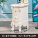 
Shantoulin Village mini European bedside table wooden white paint storage cabinet bedroom small apartment bedside cabinet bedside rack 9871 gold width 55 complete installation