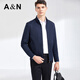 Antonio 100% cotton men's spring and autumn business jacket casual versatile jacket light jacket simple stand-up collar business style