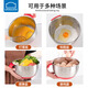 LOCK&LOCK 304 stainless steel cooking basin and basin egg beater home kitchen sink multi-function 18cm-stainless steel-single 2000ml