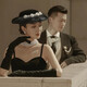 Wujin retro French topper hat gloves women Hepburn style black mesh celebrity elegant dress photo studio photo headdress black topper + camellia gloves all size