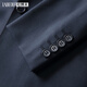 LaBeouf men's business casual suit handsome male god professional formal wear autumn and winter wedding banquet dress wool suit navy A version fine wool 42 size/160 top + trousers