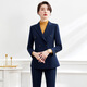 Luo Meng's professional attire, goddess style suit, fashionable suit, formal wear for women, Korean style interview work clothes, spring, autumn and winter thick work clothes, dark blue suit jacket + pants M