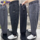 GP Guangzhou Xintang Jeans Herren Sommer Spring Neue Sechspocket-Jeans Herren-All-Match-Stretch-Casual-Hosen Internet Promi Mode Marke Loose Harem Hosen Sechs Taschen 8632 graue Frühlings- und Herbststil 2xl [135-150jin [Jin gleich 0,5 kg]]