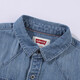 Levi s Levi's children's denim shirt spring and autumn pure cotton comfortable children's long-sleeved shirt retro stone blue 110/52 recommended height 98-104cm