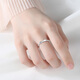 Misu platinum ring for women PT950 platinum bow live ring birthday gift for girlfriend, weight 1.8-2.0 grams + free engraving