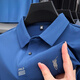 Paul Polo Shirt Herren kurzärmelig T-Shirt Sommereis Ice Seide Schnelltrockne Lteel Business Casual Herren T-Shirt Top 9926 Bohnenpaste rot 175/l