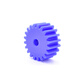 Customized blue nylon gear 2 modules 12 teeth-100 teeth plastic spur gear mechanical transmission cylindrical straight blue flat nylon 2 modules 14 teeth