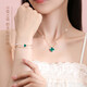 Ji Sifan light luxury four-leaf clover necklace women's jewelry clavicle chain anniversary birthday gift for girlfriend and wife four-leaf clover malachite