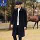 
Woodpecker (TUCANO) youth personality over-knee long imitation mink coat for men's autumn and winter Korean style trendy slim British tweed jacket 15688 gray M