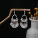 Lemiao (Lemiao) Europäische und amerikanische böhmische ethnische Ohrringe und Ohrringe für Frauen Miao Silver Tropical Quaste Ohrringe Ethnic Travel Jewelry H1278 Farbe