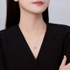 Saturday Fu PT950 platinum necklace double ring necklace B068411 about 3.07g 40+5cm birthday gift