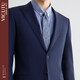 Vicutu Tendencia de los hombres [Little Blue West] Traje de lana Traje de boda Traje de boda VRS88112505 Negro 170B