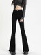 Gochiei Micro-Flare-Jeans für Frauen im Frühling und Herbst 2025 neuer hoher Taille Slim Straight Small Horseshoe Micro-Flare-Hosen Schwarz-Tuern xl xl
