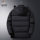 Woodpecker (TUCANO) middle-aged and elderly men's cotton-padded jackets, men's winter coats with velvet and thickening, autumn and winter grandpa's down-padded jackets, elderly cotton-padded jackets 888 sleeves with velvet - black M Recommended weight 85 - Jin Jin equals 0.5 kg