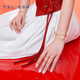 Xie Ruilin (TSL) gold ring opening for women's wedding bow-tight gold ring YM678 about 3.05 grams