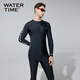 WATERTIME/Shui Chuan Men's Swimsuit Swimsuit One-piece Wetsuit Beach Pants Anti-Embarrassing Swimsuit Black Silver XL