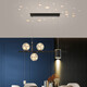 Luminaires d'éclairage Gu Jia LED Chandeliers Restaurant Lumière Luxury Style Lighting House Lighting Amosphérique Home Dining Light 9920-A Style 65 * 14 * 120CM24W Trois couleurs