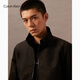 Calvin KleinJeans Spring and Autumn Men's Outdoor Trendy Casual Sports ck Simple Printed Stiff Stand Collar Jacket BEH-Space Black L