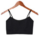 Ji Yafu without breast pads, sports underwear, bottoming straps, tube top, anti-exposure, half-length short navel-baring vest, women's cotton, black, one size fits all (good quality - high elasticity)
