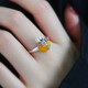 BOIGO925 Silver Beeswax Ring Women's Fashion Simple Women's Purse Open Ring New Chinese Style National Style Ring