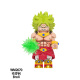 F Fangcheng Forange Bloque de construcción China Serie de animación Dragon Ball Vegeta Sun Wukong Broly Bloque de construcción enchufado Figura Modelo de juguete WM2679 Wugita Bag Figura Altura de aproximadamente 4.5 cm
