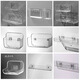 Yonghuan Acrylic Storage Box Hanging Desktop Storage Box Wall-mounted Acrylic Transparent Narrow Strip Mobile Phone Remote Control Station 4877. U-Operation Transparent Basket - 1 medium length (with two Cs
