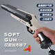 Jiyu lianchuang nylon de escopeta de doble tubo de doble tubo Cañón de pollo comiendo S686 Toy Gun Simulación infantil de escopeta suave de escopeta de escopeta Nylon de doble tubo S686